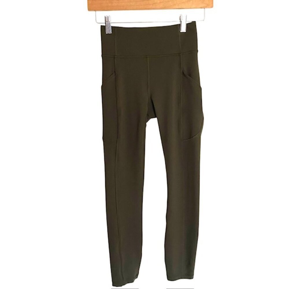 Lululemon Invigorate High-Rise Crop in Dark Olive 2